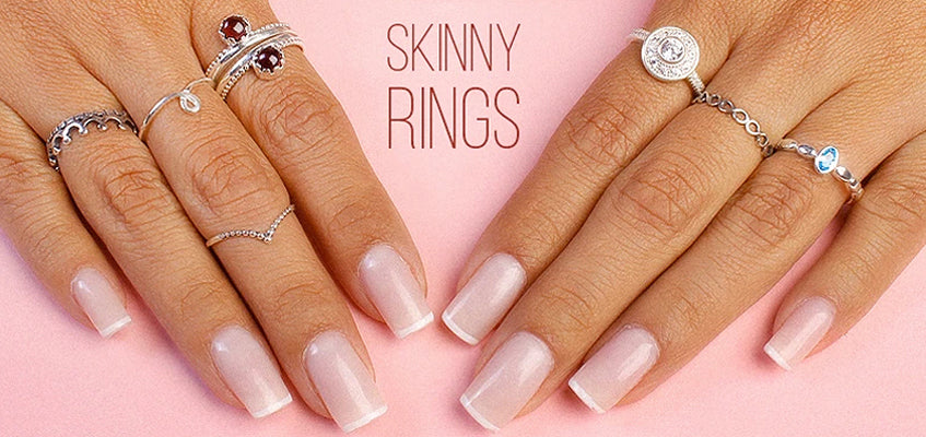 aneis de prata skinny rings