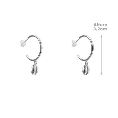 Argola de Prata com Búzio - 60067