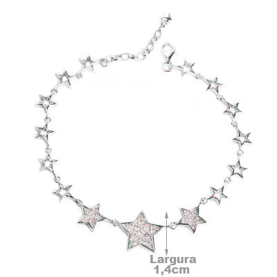 Pulseira de Prata Estrela