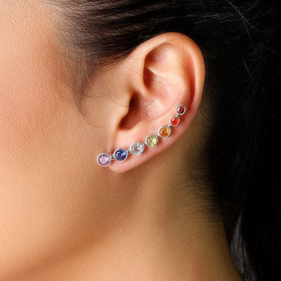 Brinco de Prata Contorno de Orelha (Ear Cuff)