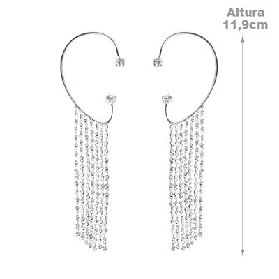 Brinco de Prata Contorno de Orelha (Ear Cuff)