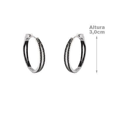 Argola de Prata com Zircônia - 59133