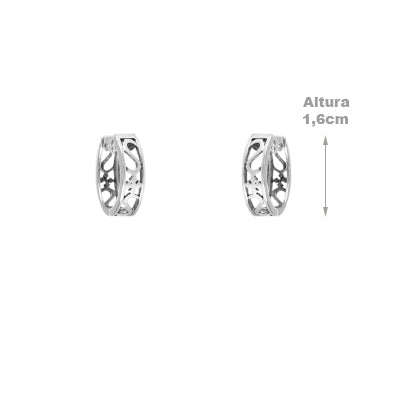 Argola de Prata Vazada - 63767