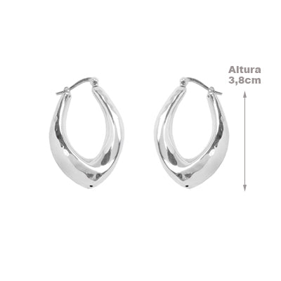 Argola de Prata Trabalhada - 63990