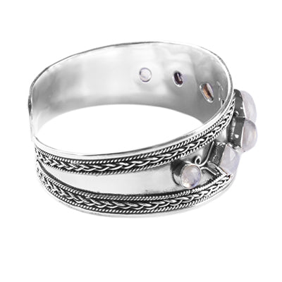 Bracelete de Prata com Pedra da Lua - 64064