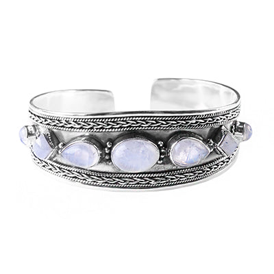 Bracelete de Prata com Pedra da Lua - 64064