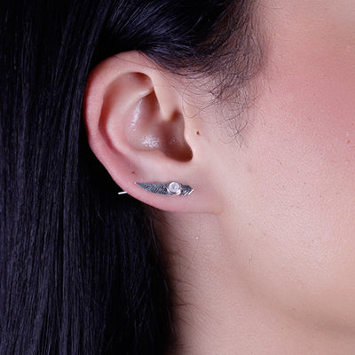 Brinco de Prata Pedra da Lua (Ear Cuff) - 64135