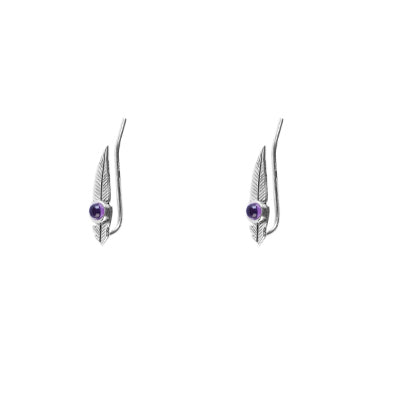 Brinco de Prata Ametista (Ear Cuff) - 64143