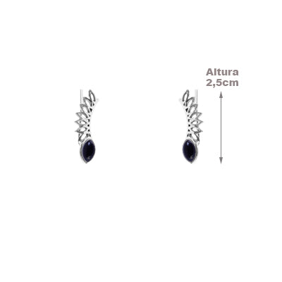 Brinco de Prata Contorno de Orelha(Ear Cuff) - 64219