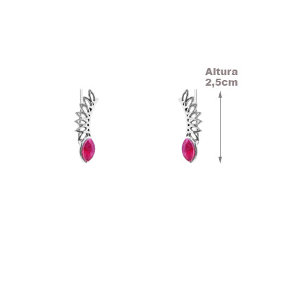 Brinco de Prata Contorno de Orelha(Ear Cuff) - 64229