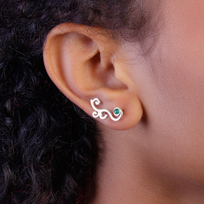 Brinco de Prata Contorno de Orelha(Ear Cuff) - 64232