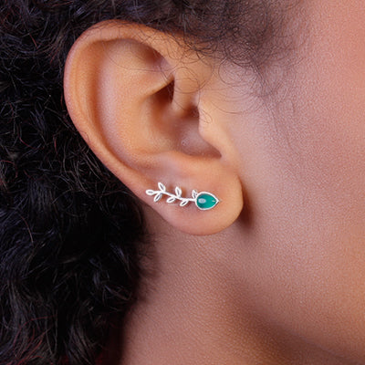 Brinco de Prata Contorno de Orelha(Ear Cuff) - 64236