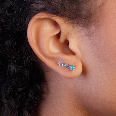 Brinco de Prata Contorno de Orelha(Ear Cuff) - 64357