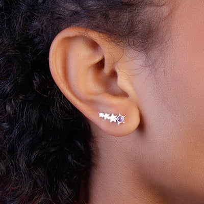 Brinco de Prata Contorno de Orelha(Ear Cuff) - 64358