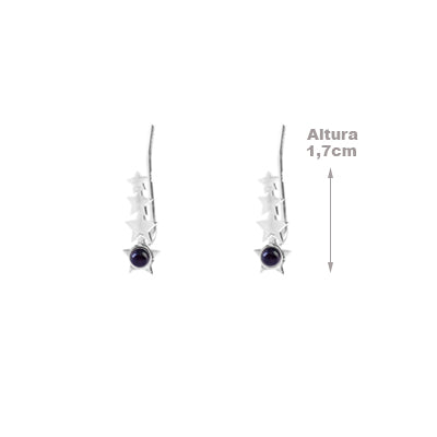 Brinco de Prata Contorno de Orelha(Ear Cuff) - 64359