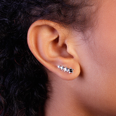 Brinco de Prata Contorno de Orelha(Ear Cuff) - 64359