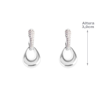 Argola de prata com Zircônia - 64871