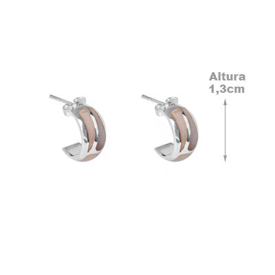 Argola de Prata com Madrepérola