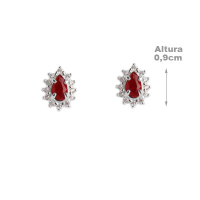 Brinco de Prata com Zircônias