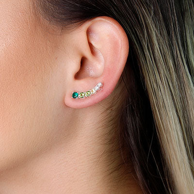 Brinco de Prata Contorno de Orelha (Ear Cuff) - 56386