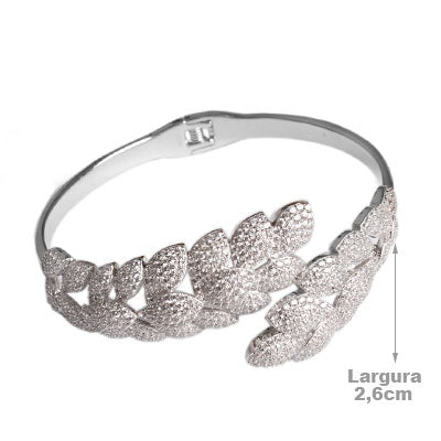 Bracelete de Prata com Zircônias