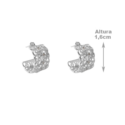 Argola de Prata com Zircônias