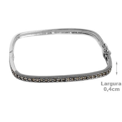 Bracelete de Prata com Marcassita