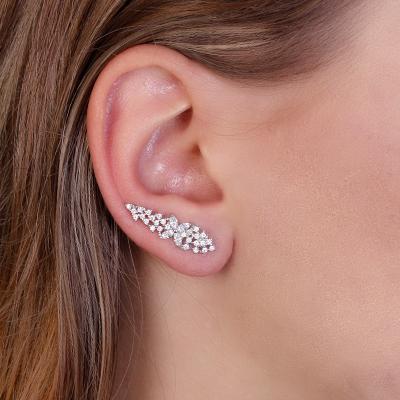 Brinco de Prata Contorno de Orelha (Ear Cuff). 