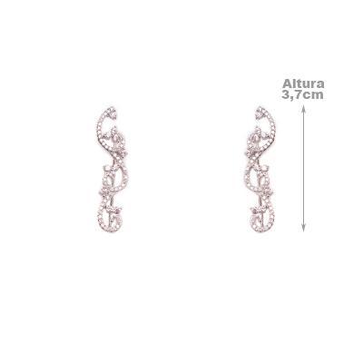 Brinco de Prata Contorno de Orelha (Ear Cuff). 