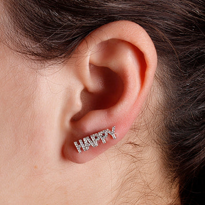 Brinco de Prata Contorno de Orelha(Ear Cuff). 