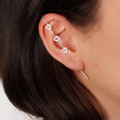 Brinco de Prata Contorno de Orelha(Ear Cuff)