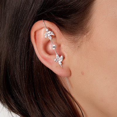 Brinco de Prata Contorno de Orelha(Ear Cuff)