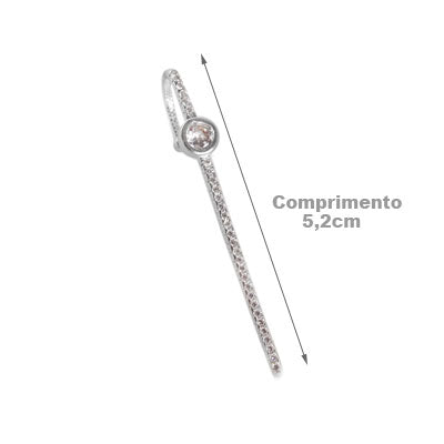 Brinco de Prata Contorno de Orelha(Ear Cuff) 