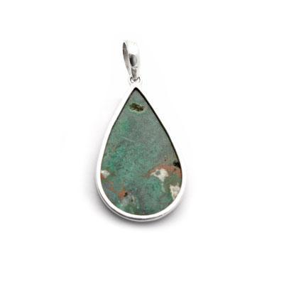 Pingente de Prata com Sonora Chrysocolla. C